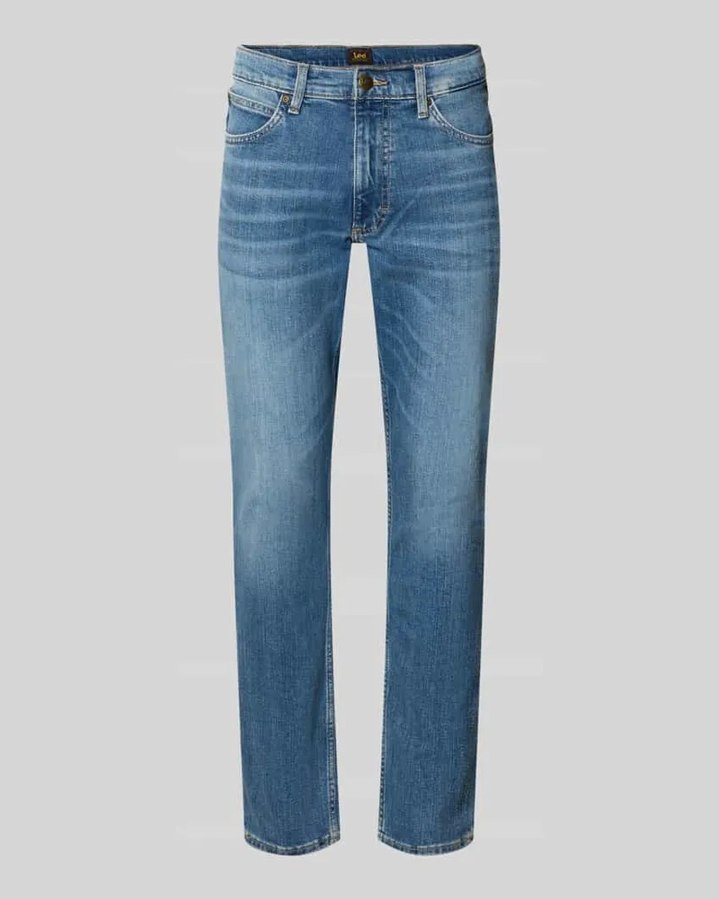 Lee Slim Fit Jeans aus Baumwoll-Mix Modell 'Luke Jeansblau