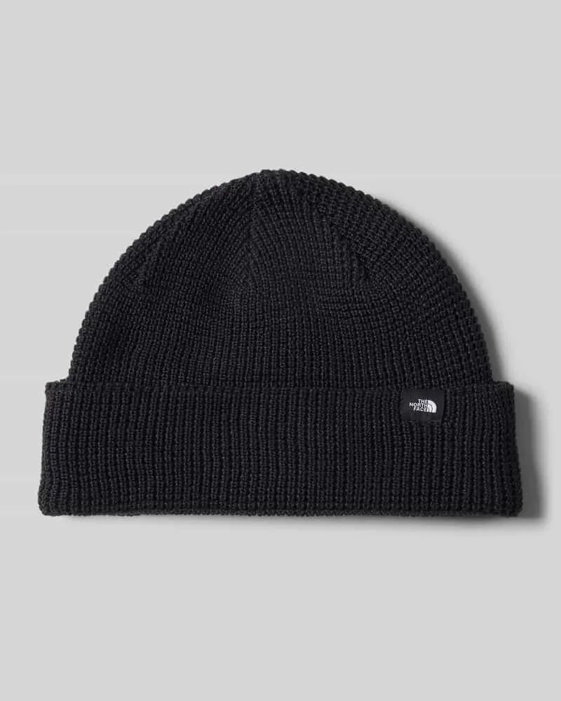 The North Face Beanie mit Label-Patch Modell 'FISHERMAN Black
