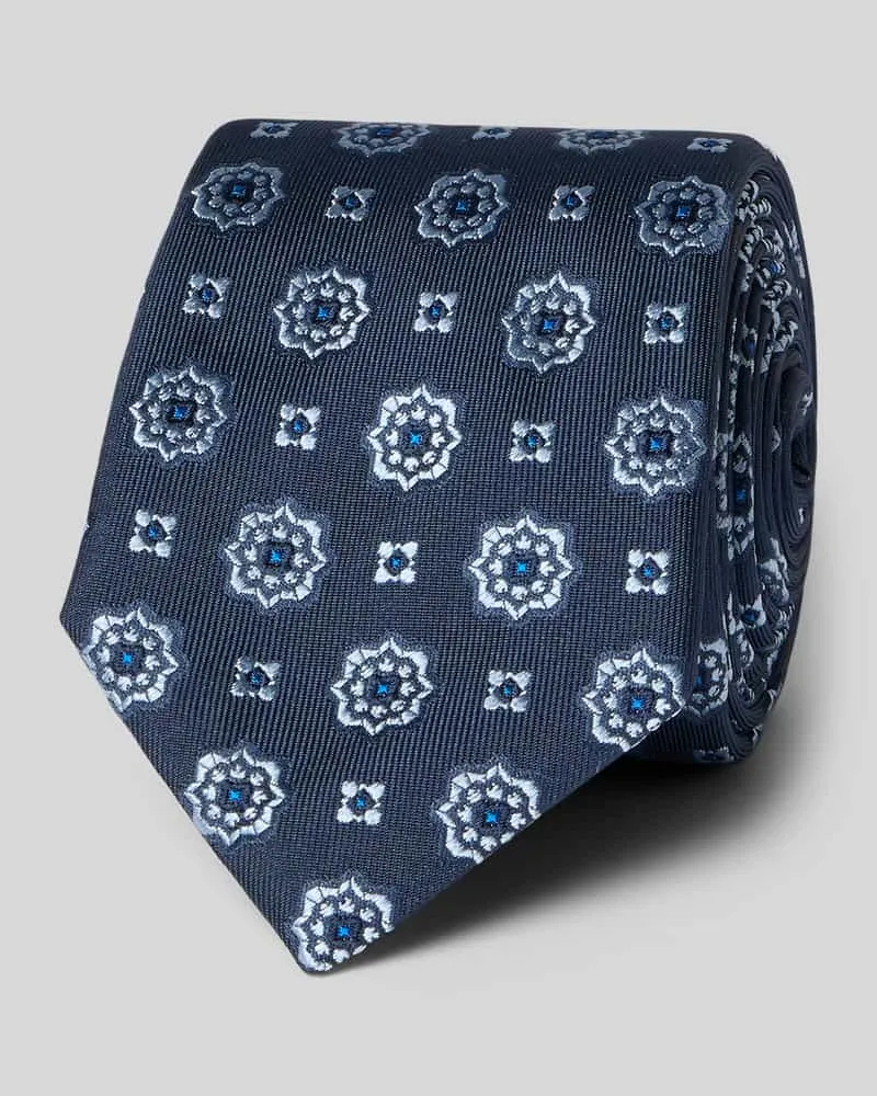 HUGO BOSS Krawatte aus Seiden-Mix Dunkelblau