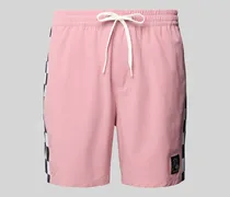 Relaxed Fit Badeshorts mit Label-Patch