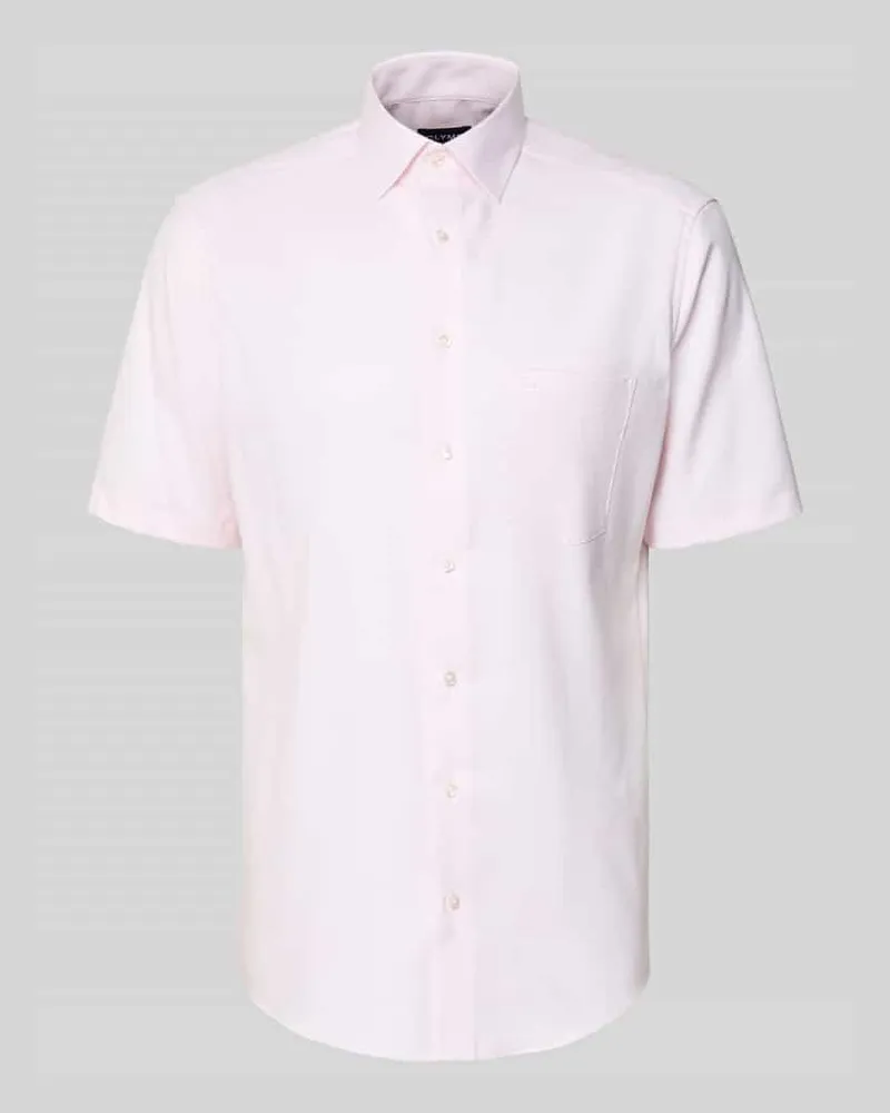 Olymp Regular Fit Business-Hemd mit Kentkragen Rose