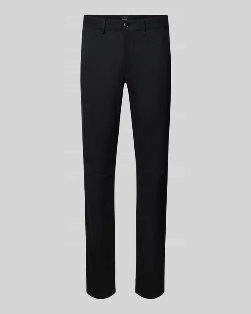 HUGO BOSS Slim Fit Chino aus Baumwoll-Mix Black