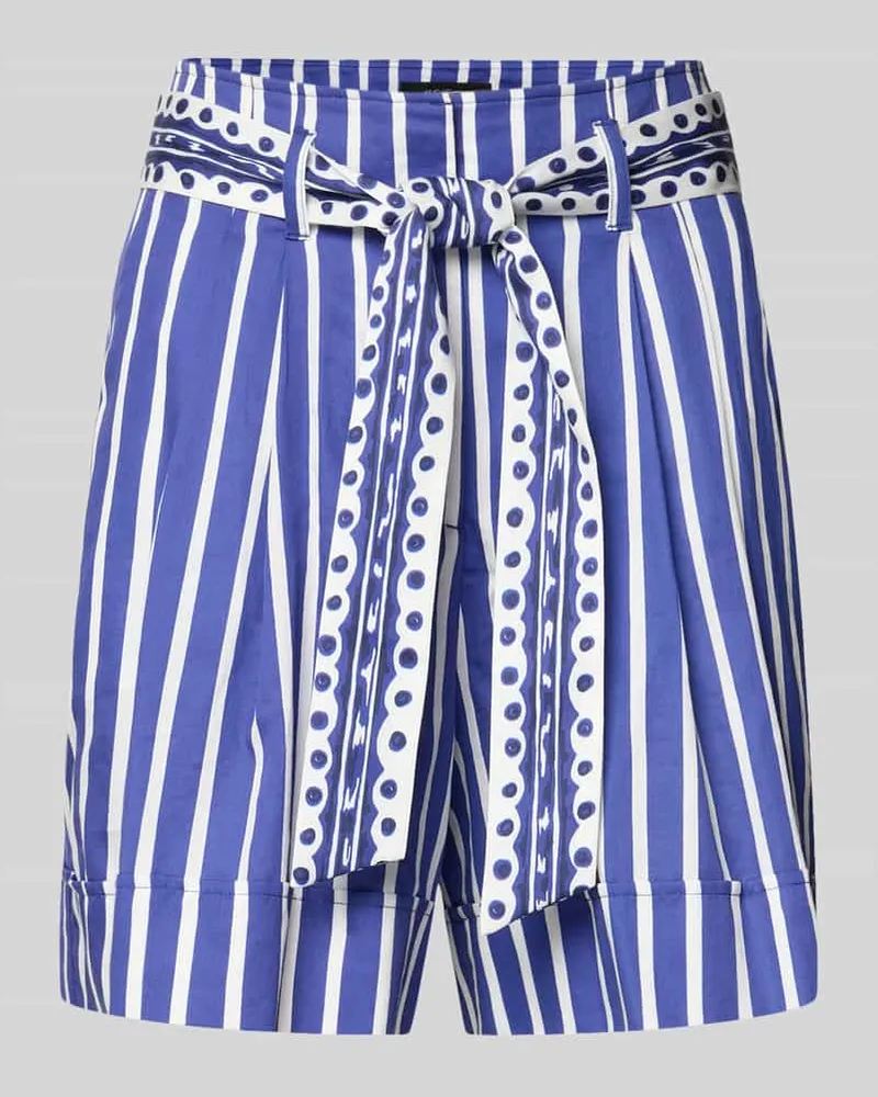 Eterna Bermudas mit Bindegürtel und Eingrifftaschen Royal