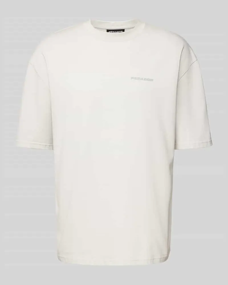 PEGADOR Oversized T-Shirt mit Label-Print Hellgrau