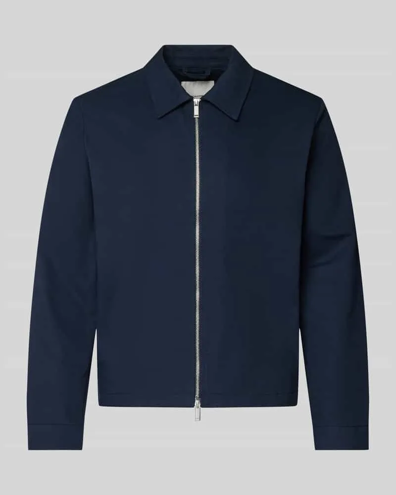 Calvin Klein Regular Fit Blouson mit Reißverschluss Modell 'DOBBY Marine