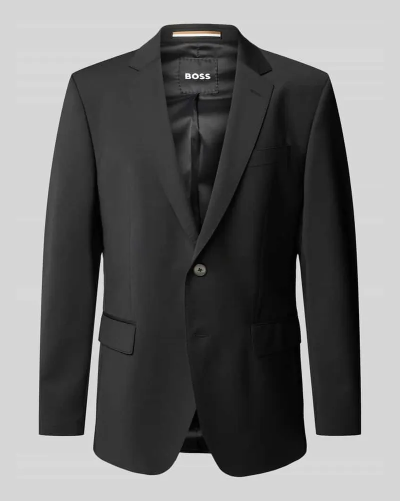 HUGO BOSS Slim Fit 2-Knopf-Sakko mit Kissing Buttons Modell 'Huge Black