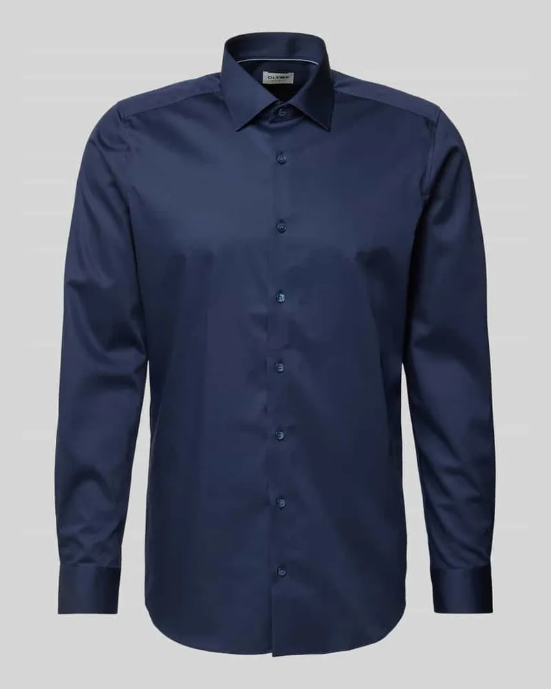 Olymp Slim Fit Businesshemd in Premiumqualität Marine