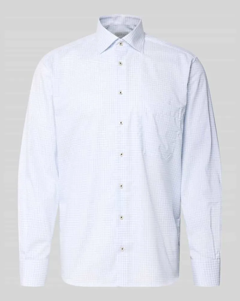 Eterna Comfort Fit Business-Hemd aus Baumwolle mit Kentkragen Bleu