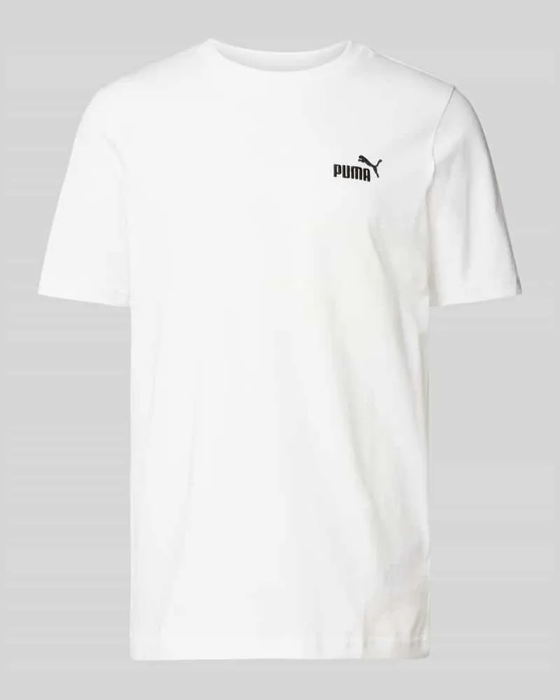Puma T-Shirt mit Label-Stitching Weiss