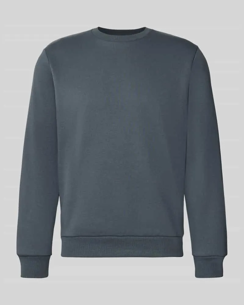 Jack & Jones Regular Fit Sweatshirt mit Baumwoll-Anteil Modell 'Bradley Blau