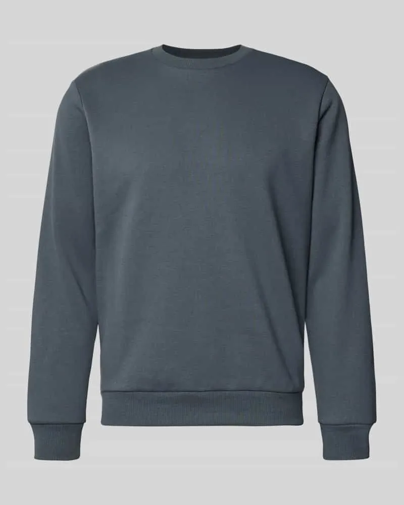 Jack & Jones Regular Fit Sweatshirt mit Baumwoll-Anteil Modell 'Bradley Blau
