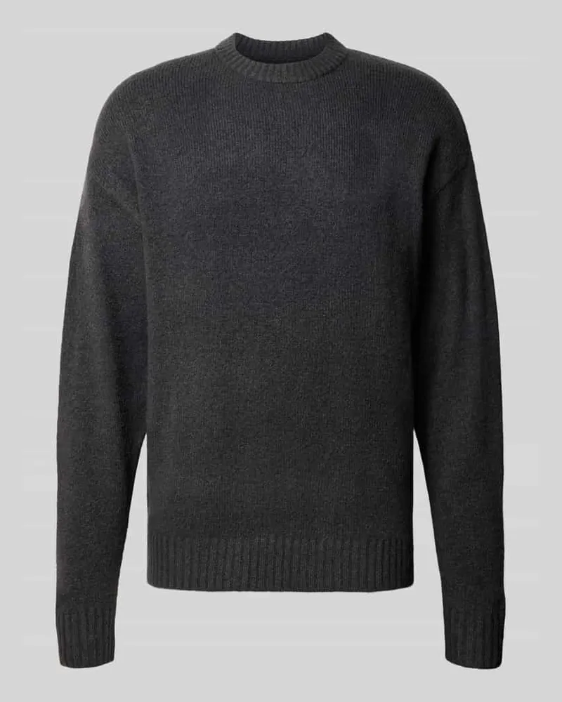 Jack & Jones Strickpullover mit Rundhalsausschnitt Modell 'SOHO OLLIE Anthrazit