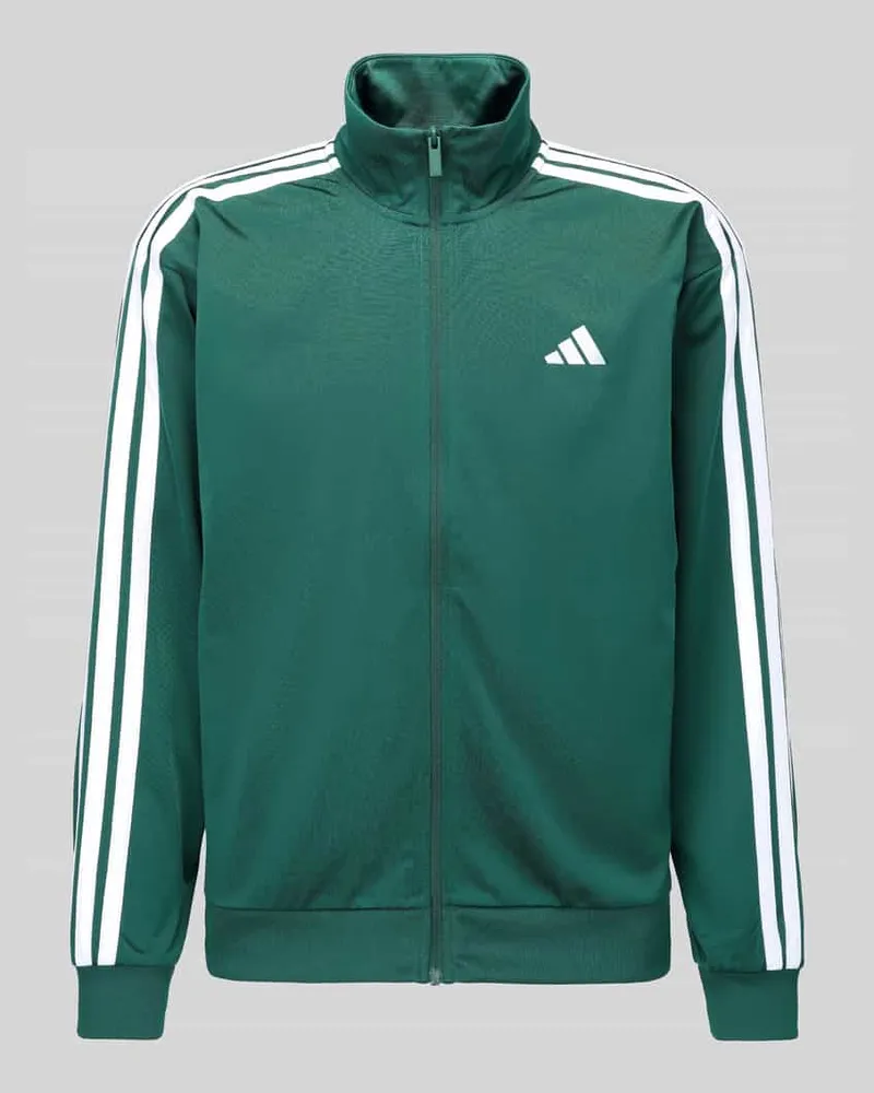 adidas Sweatjacke mit Kontraststreifen Gruen