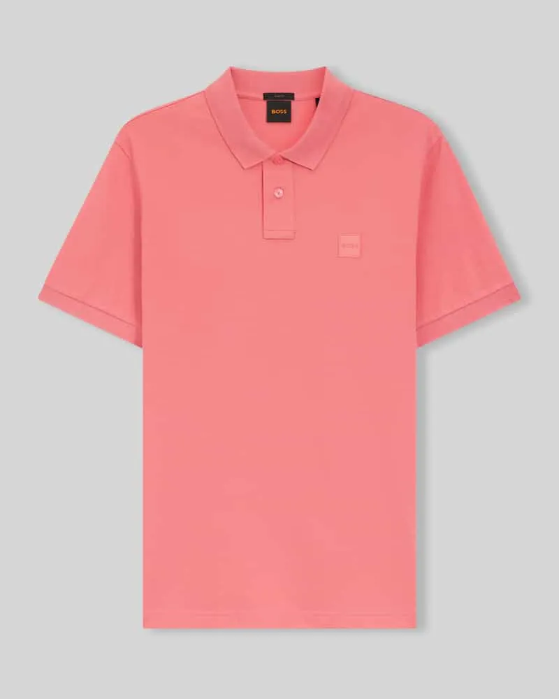 HUGO BOSS Slim Fit Poloshirt aus Baumwoll-Stretch Modell 'PASSENGER Hellrot