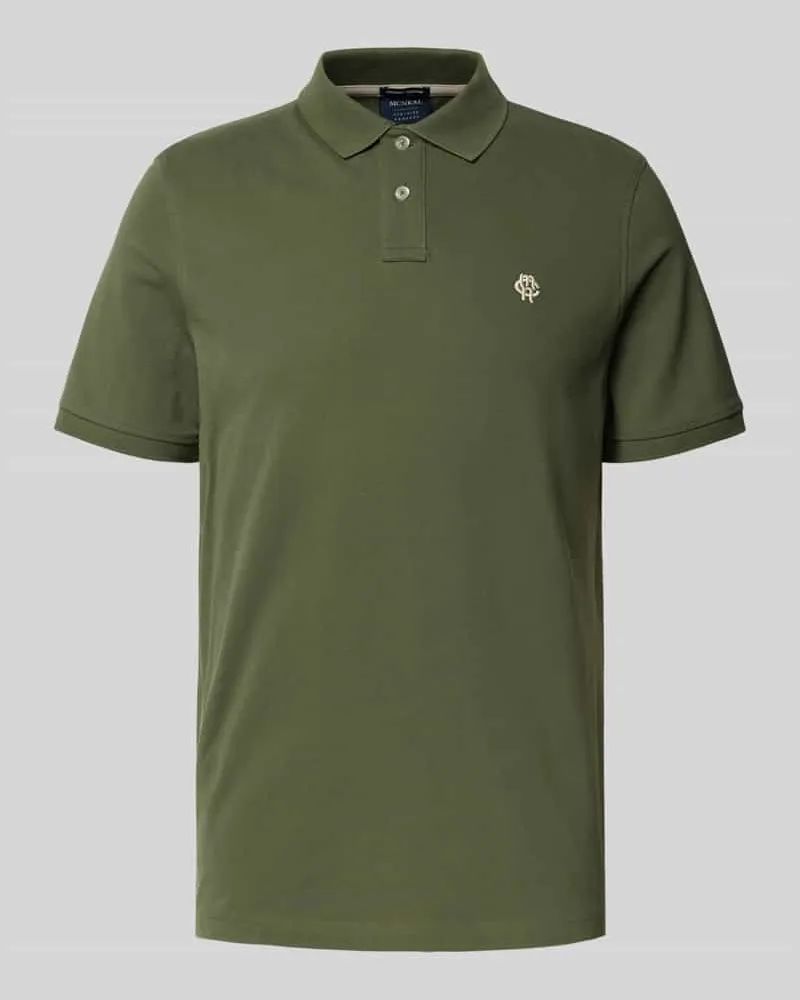 McNeal Regular Fit Poloshirt mit Logo-Stitching Khaki