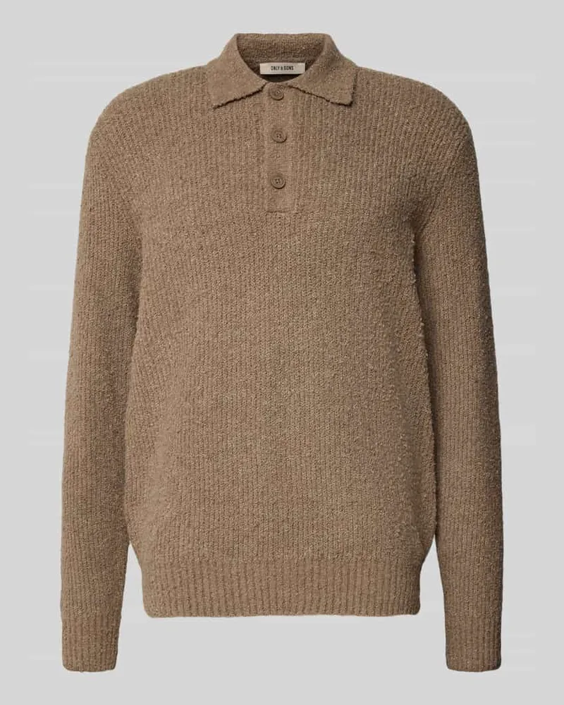 Only & Sons Relaxed Fit Pullover aus Baumwoll-Mix Modell 'DALE Beige