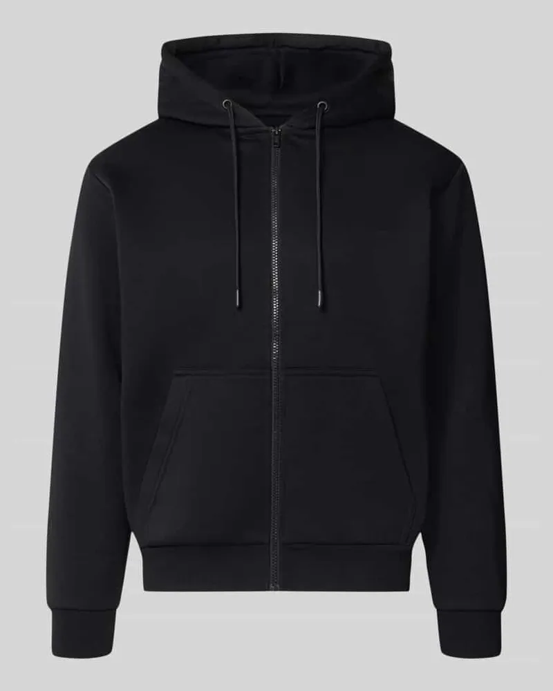 Jack & Jones Regular Fit Sweatjacke aus Baumwoll-Mix Modell 'BRADLEY Black