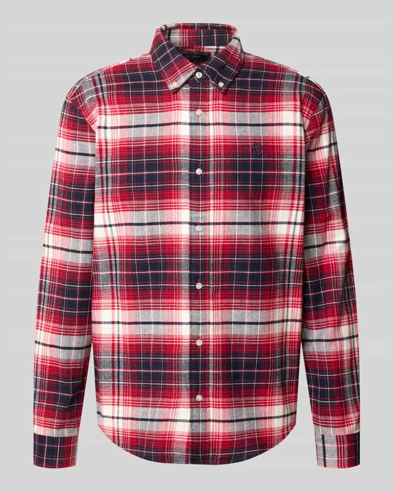 McNeal Regular Fit Freizeithemd mit Button-Down-Kragen Rot