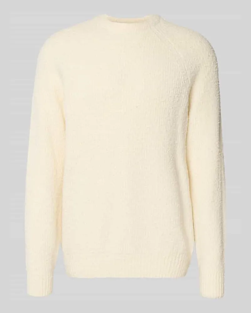 Only & Sons Relaxed Fit Strickpullover aus Baumwoll-Mix Modell 'DALE LIFE Offwhite
