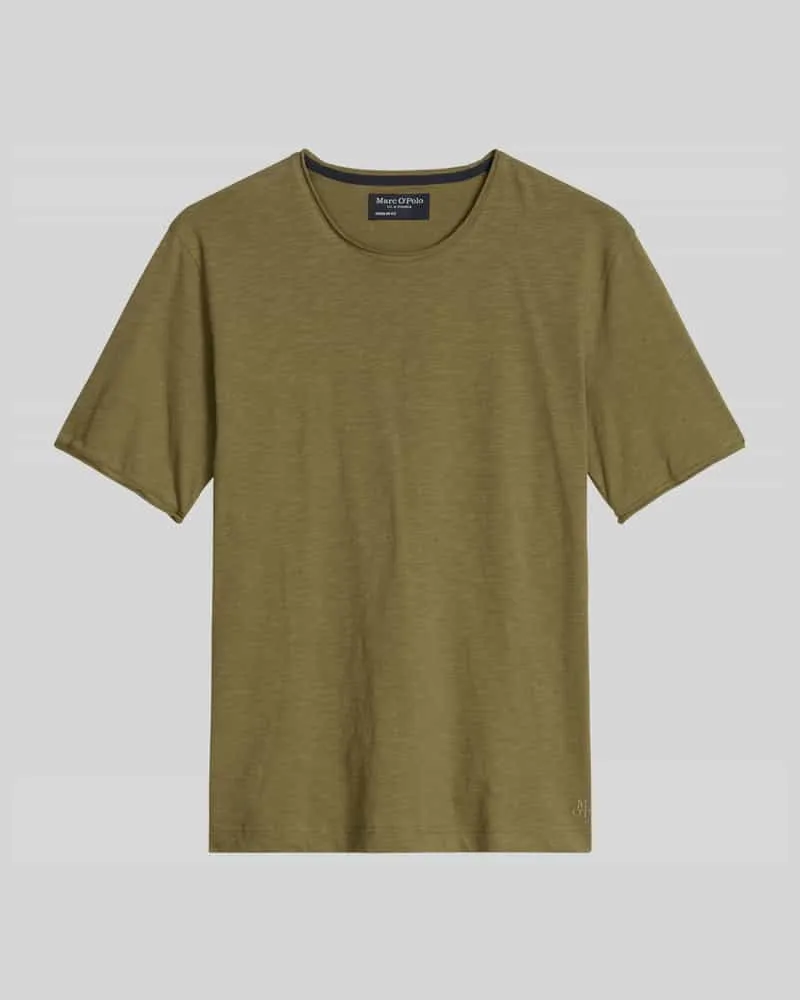 Marc O'Polo Regular Fit T-Shirt aus reiner Baumwolle Oliv