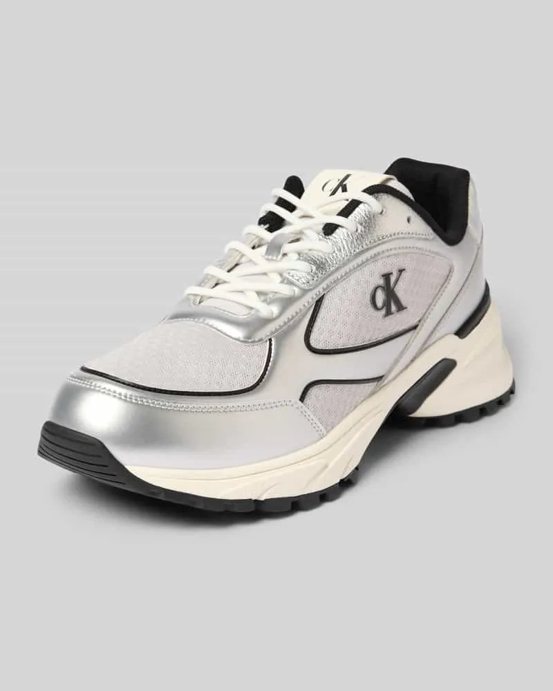 Calvin Klein Sneaker mit Label-Detail Silber