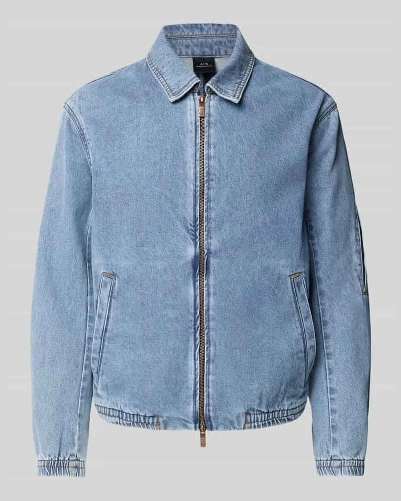 Armani Exchange Jeansblouson mit Zweiwege-Reißverschluss 