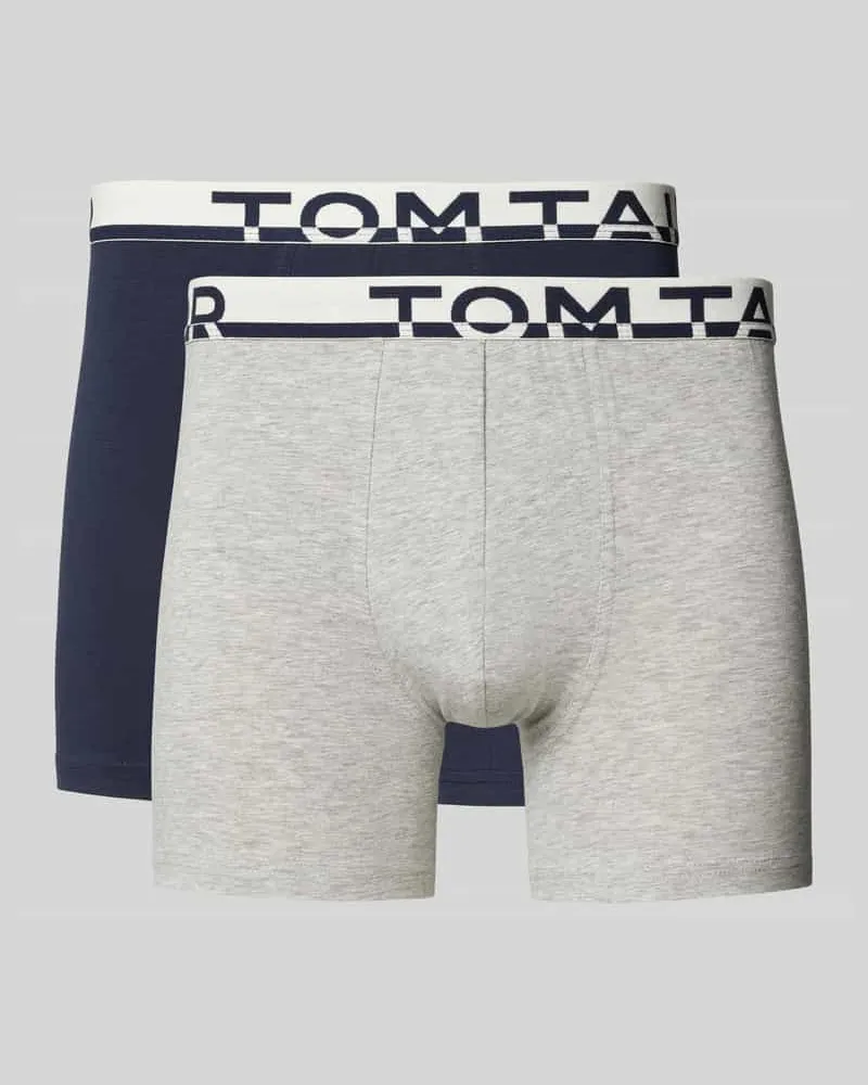 Tom Tailor Slim Fit Trunks mit Label-Schriftzug am Bund 