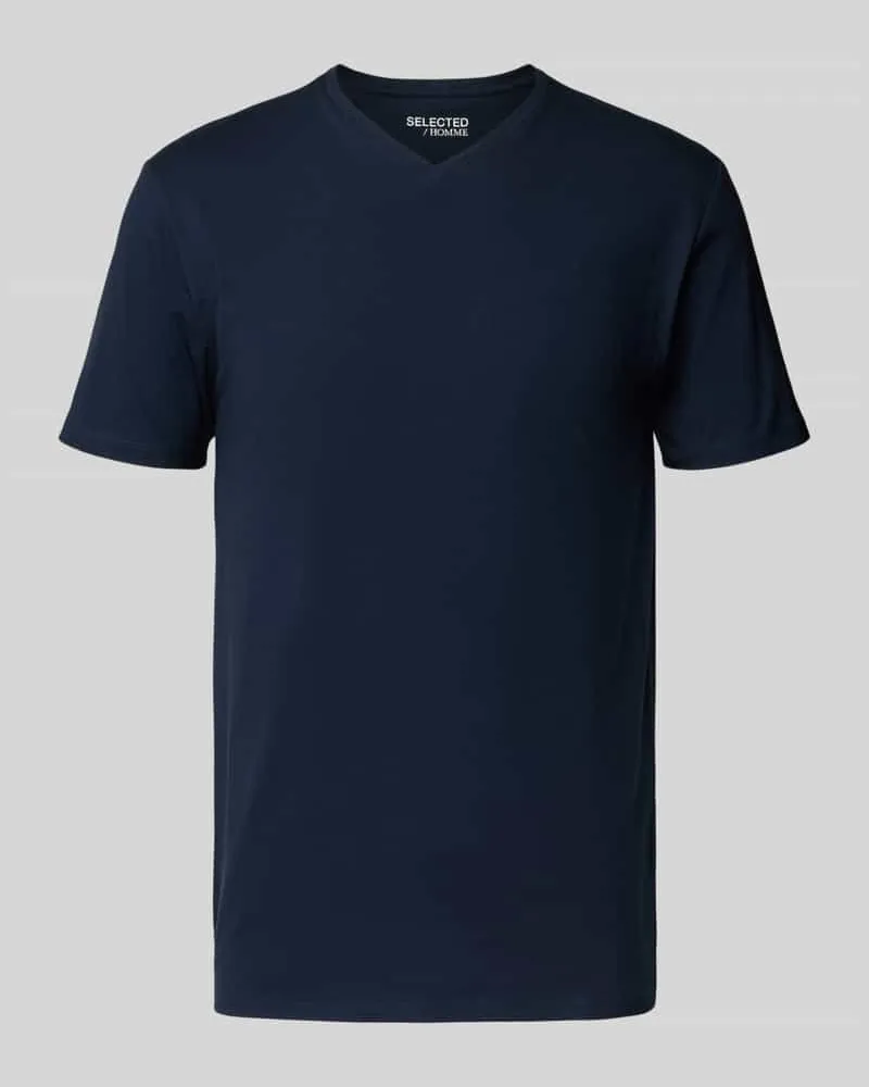 Selected Homme Regular Fit T-Shirt aus Baumwoll-Mix Modell 'NEWPIMA 
