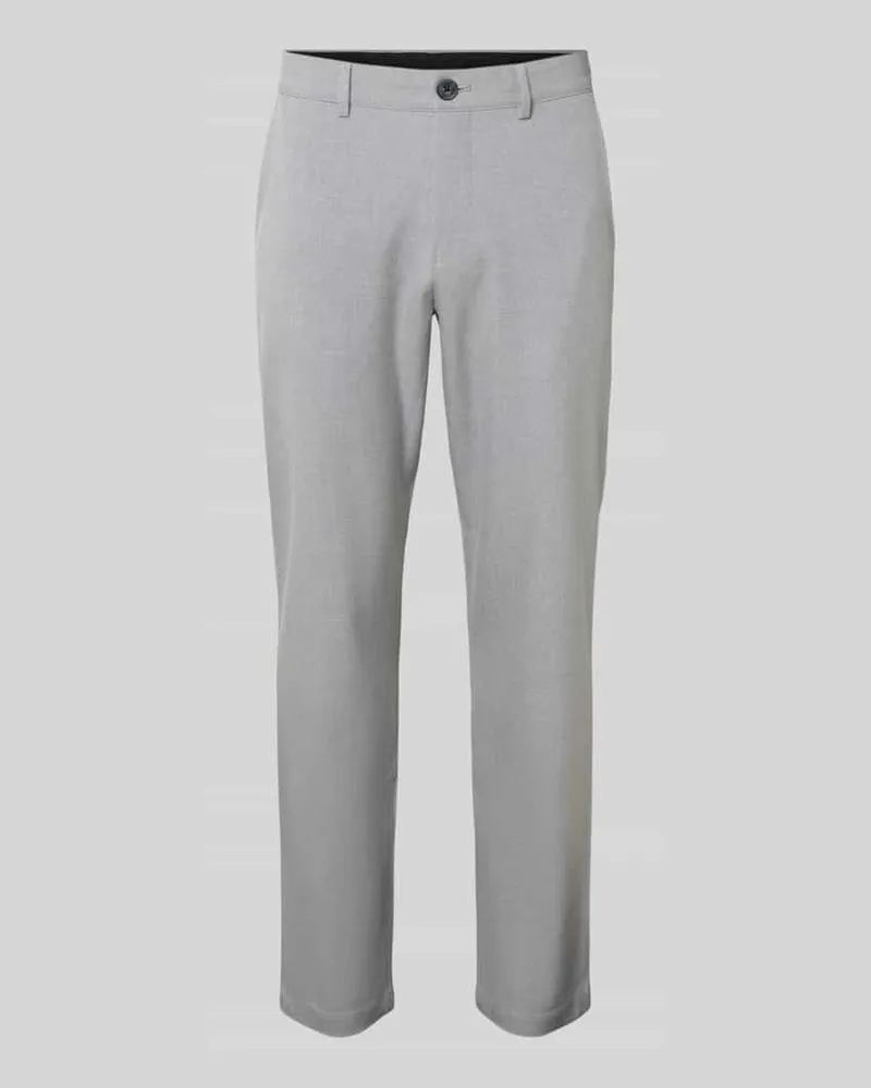 Selected Homme Slim Fit Chino mit Viskose-Anteil Modell '175 SLIM ROBERT FLEX Hellgrau