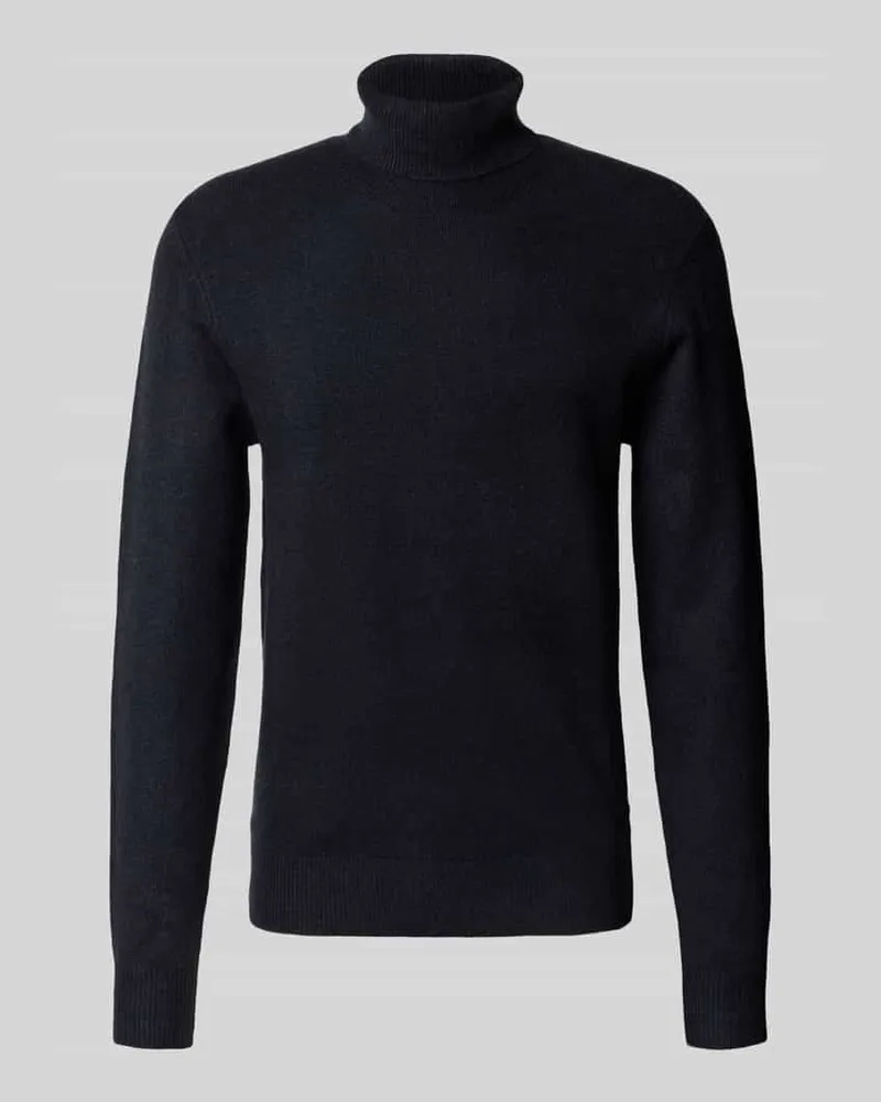 Casual Friday Strickpullover mit Rollkragen Modell 'HEINE Dunkelblau