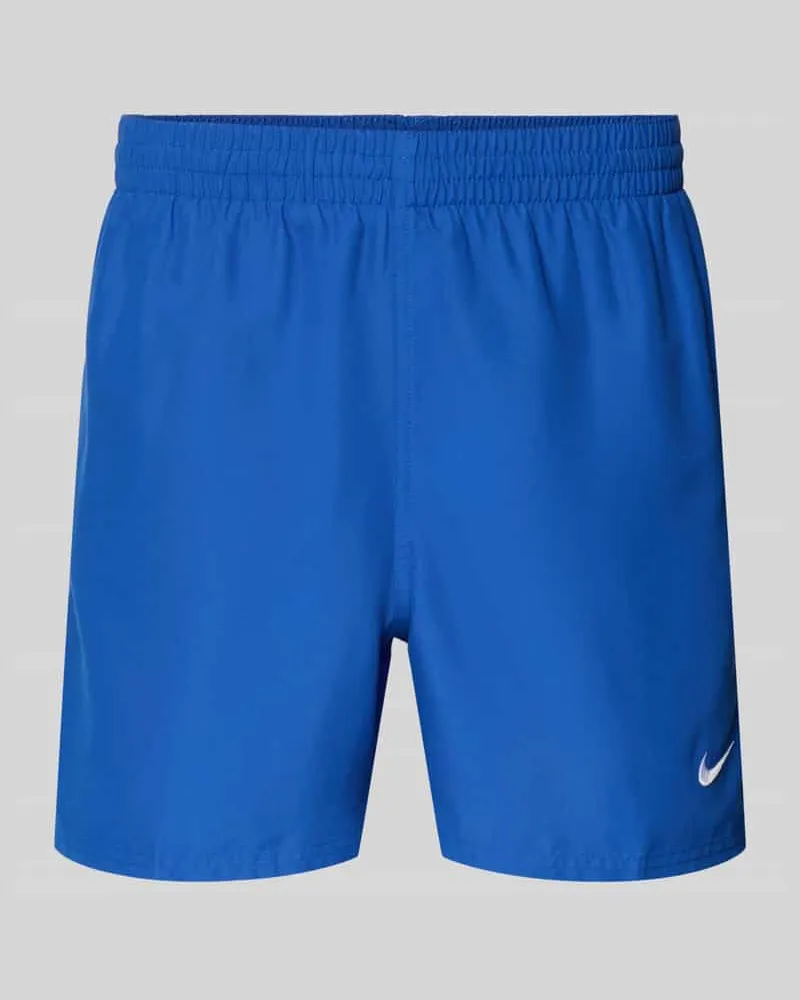Nike Badeshorts mit Logo-Stitching und Eingrifftaschen Royal