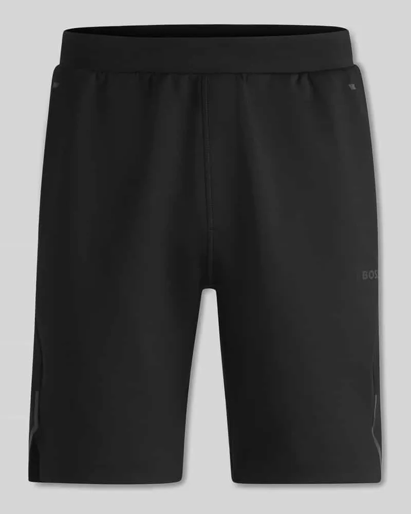 HUGO BOSS Regular Fit Sweatshorts aus schnell trocknendem Gewebe Modell 'HECON ACTIVE Black