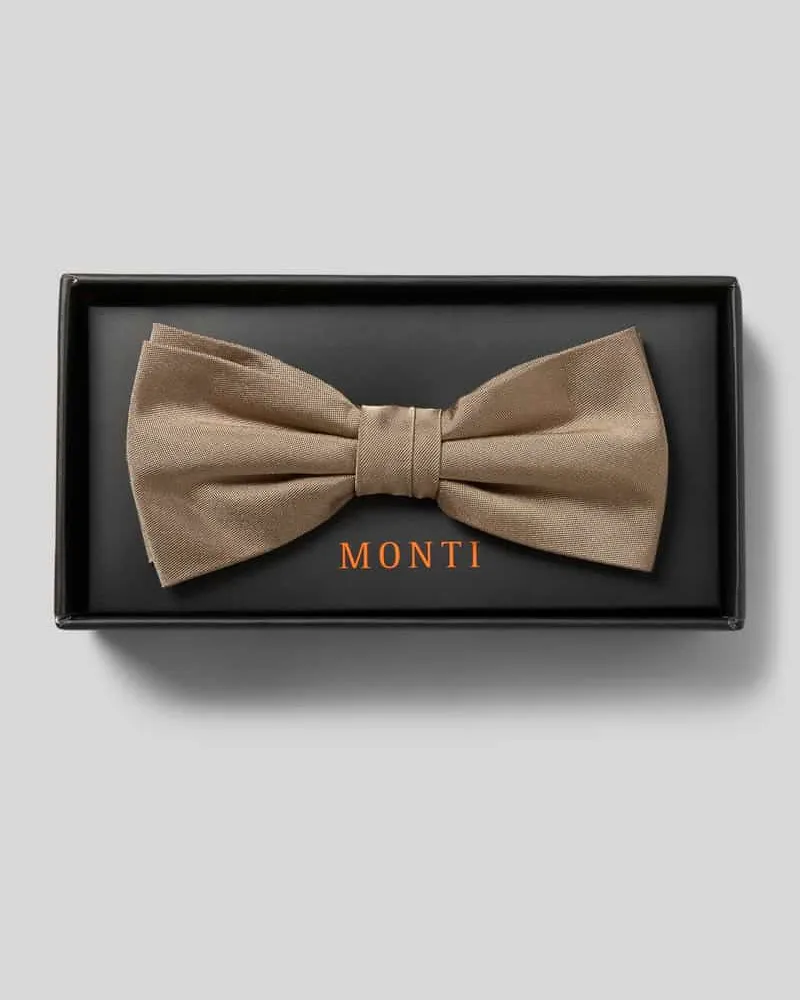 Monti Fliege aus reiner Seide Mittelbraun