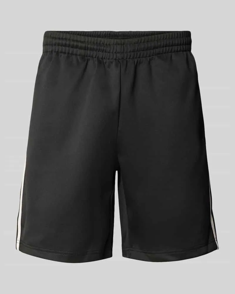 Only & Sons Regular Fit Sweatshorts mit elastischem Bund Modell 'RIBER Black