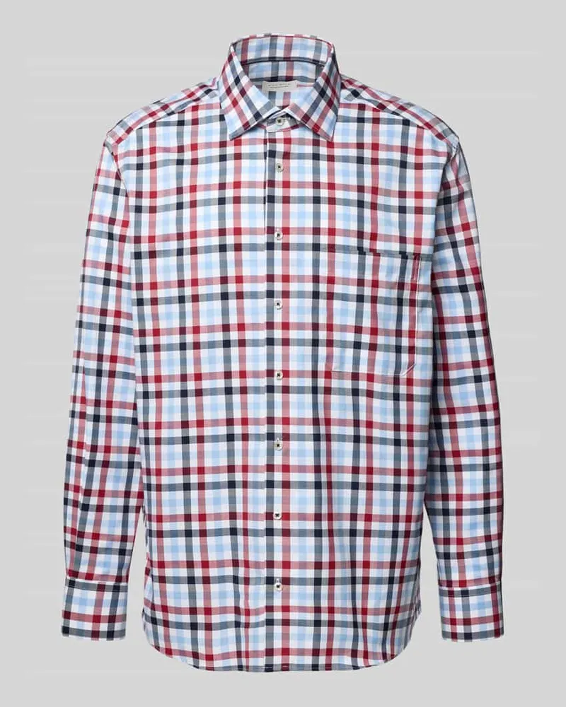 Eterna Regular Fit Business-Hemd mit Kentkragen Rot
