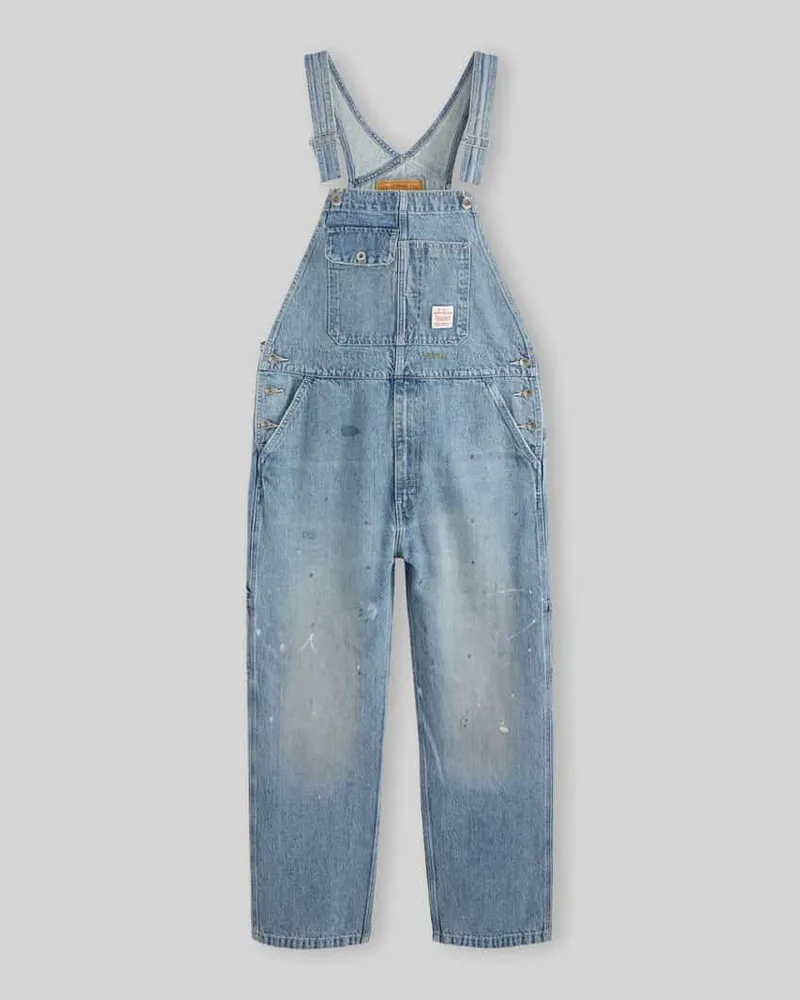 Levi's Loose Fit Latzhose aus reiner Baumwolle Modell 'DIVING DUC Jeansblau