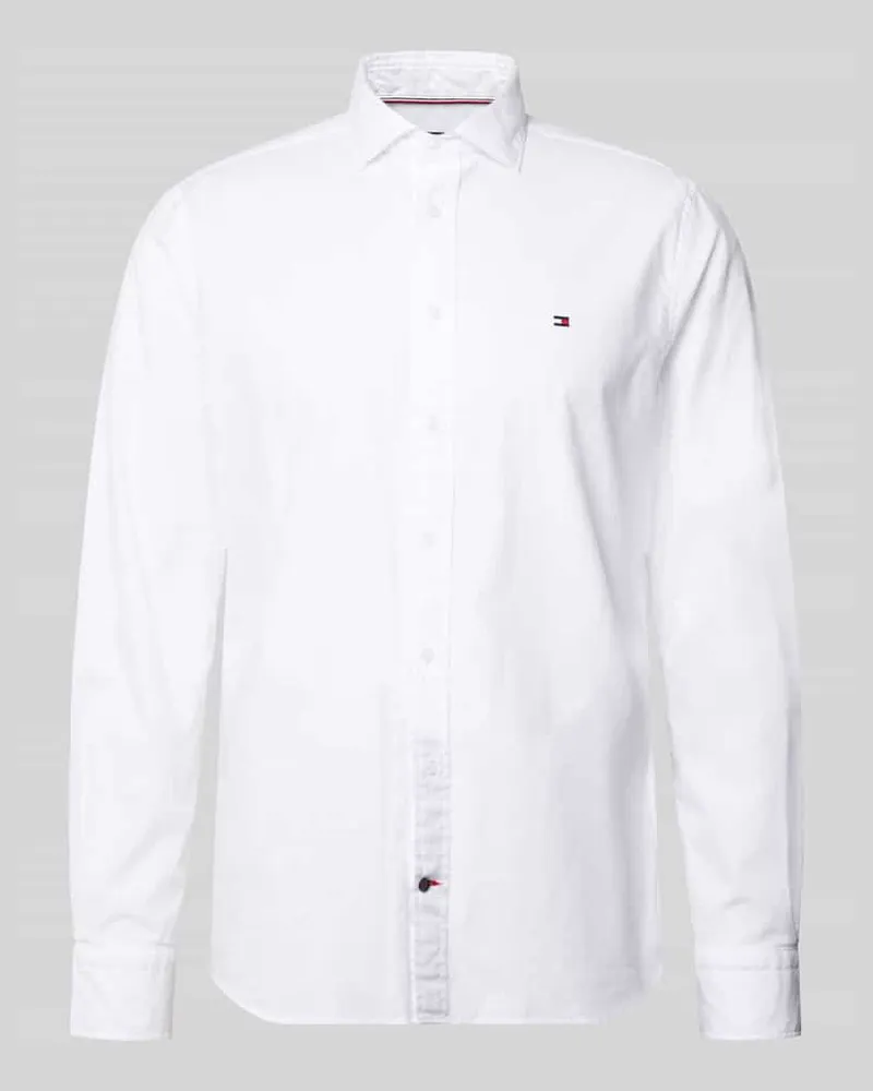 Tommy Hilfiger Regular Fit Businesshemd aus reiner Baumwolle Weiss