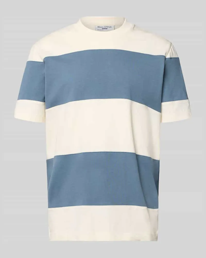 Marc O'Polo Relaxed Fit T-Shirt aus reiner Baumwolle Hellblau