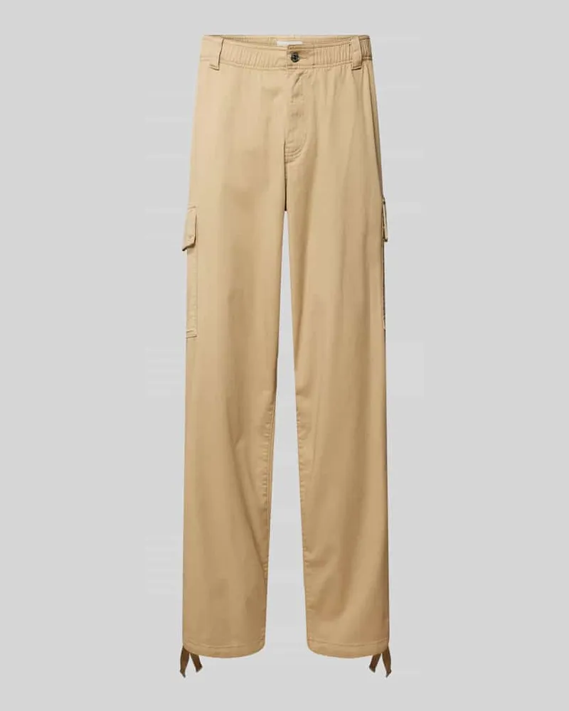 Calvin Klein Regular Fit Cargohose mit elastischem Bund Sand