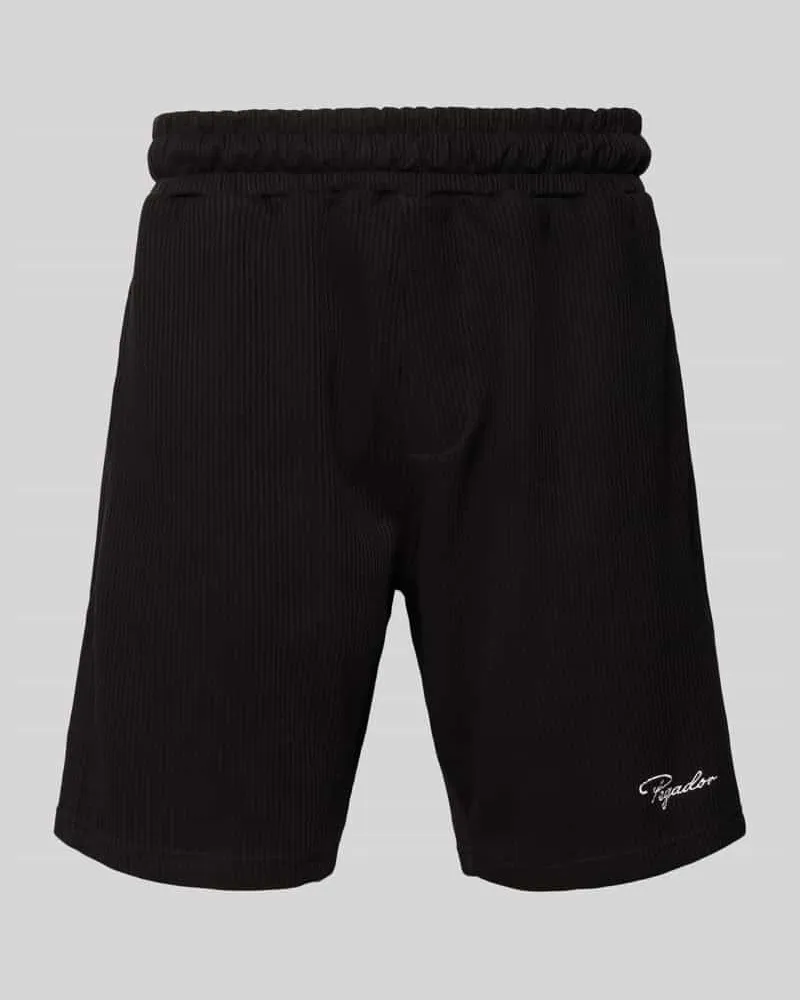 PEGADOR Sweatshorts mit Logo-Stitching und Eingrifftaschen 