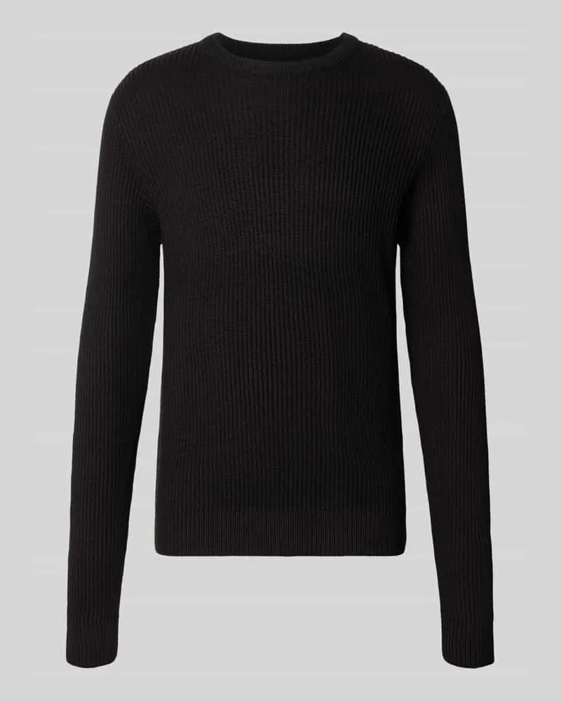 Jack & Jones Strickpullover mit Rundhalsausschnitt Modell 'PANNEL Black
