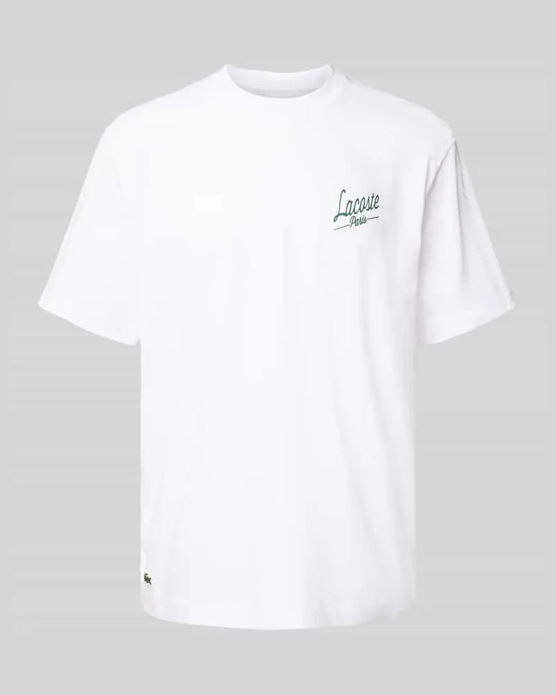 Lacoste Regular Fit T-Shirt aus reiner Baumwolle Weiss