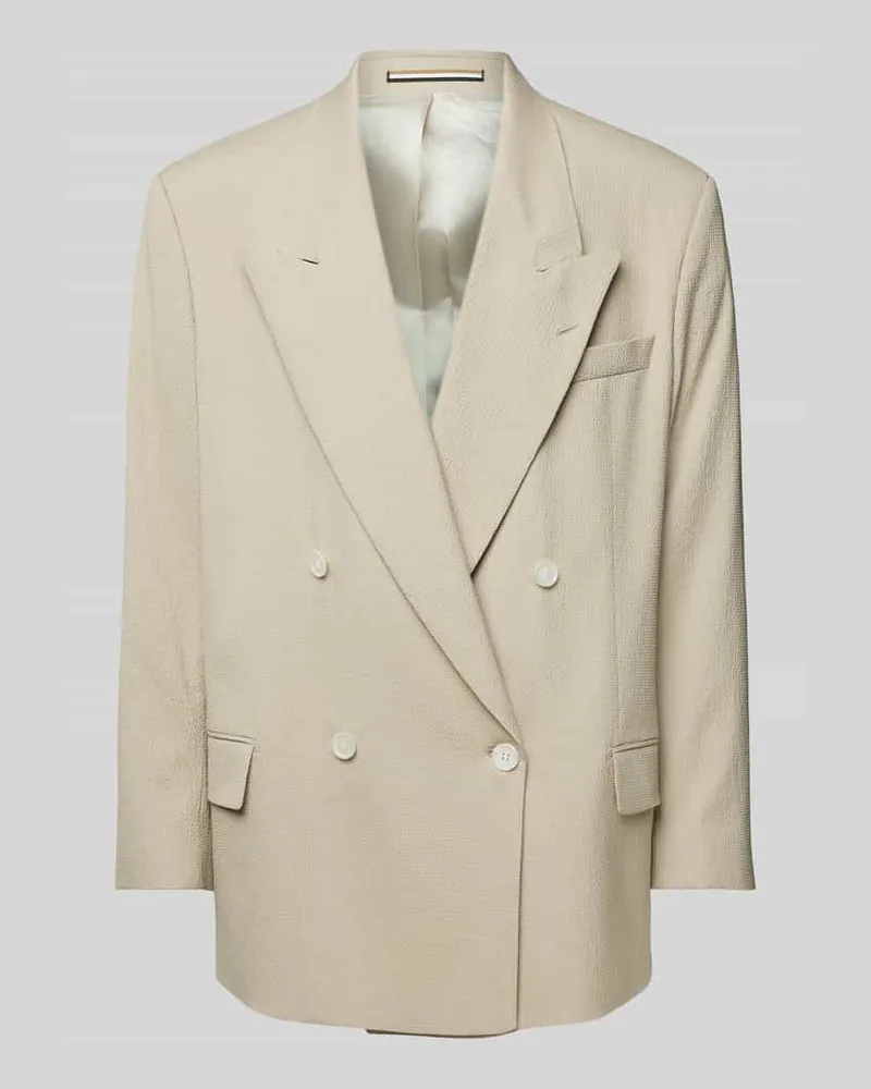 HUGO BOSS Oversized Sakko mit doppelreihiger Knopfleiste Modell Beige
