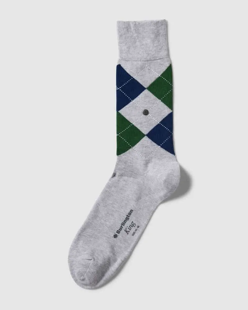 Burlington Socken mit Karomuster Modell 'KING 