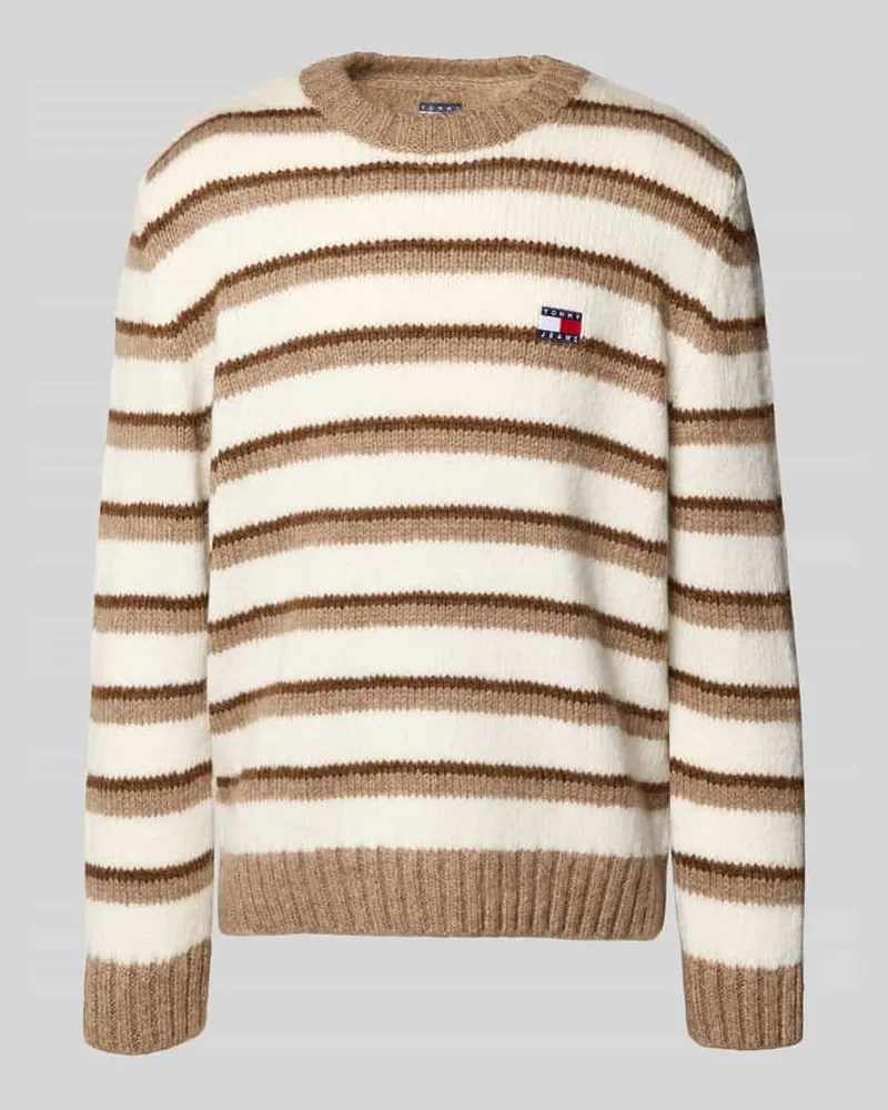 Tommy Hilfiger Regular Fit Strickpullover mit Alpaka-Anteil Beige