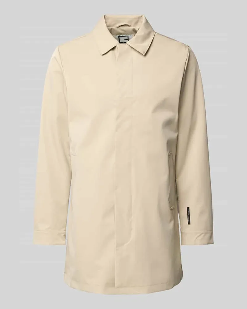 Casual Friday Kurzmantel mit Umlegekragen und Label-Detail Modell 'EIDE Beige