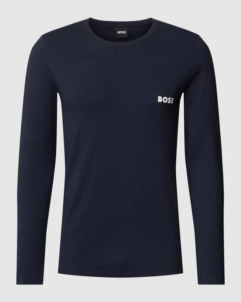 HUGO BOSS Longsleeve mit Label-Stitching Modell 'Infinity 