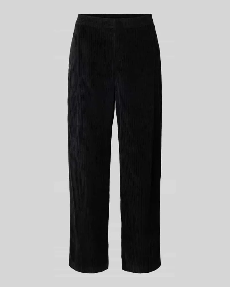Lacoste Weite Hose mit Logo-Detail Corduroy pants Black