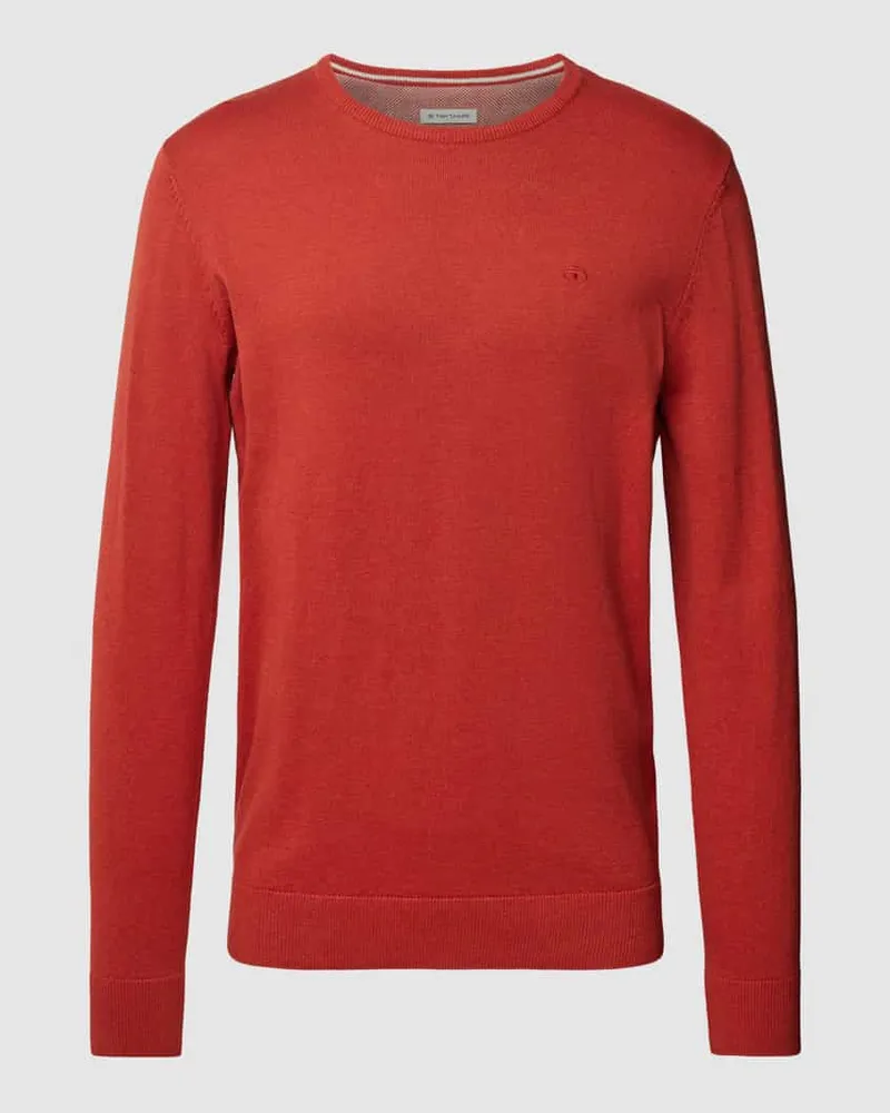 Tom Tailor Strickpullover mit Label-Stitching Modell 'BASIC 