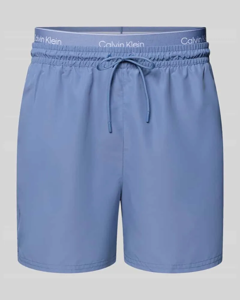 Calvin Klein Regular Fit Shorts mit integriertem Slip Bleu
